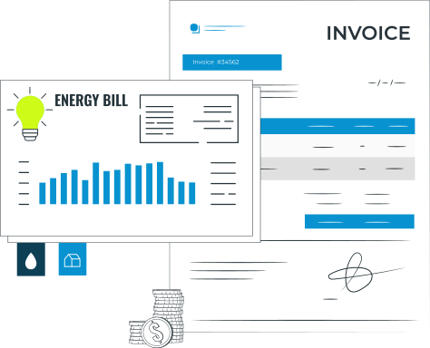 Energy bill and invoice with reduced cost